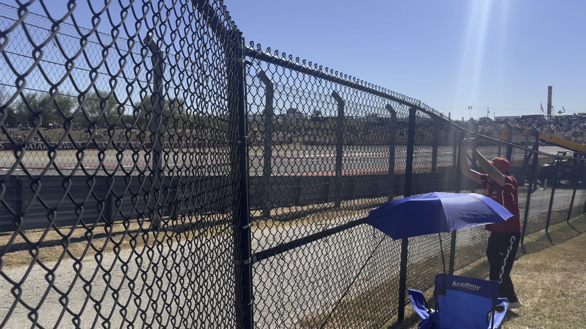 Chain link temporary fence panels on a construction site in Mesa